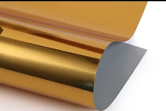 Бесплатная доставка 25смх50см (10"x20") металлическая PU пленка для термопереноса на прессе для резки плоттера на футболке DIY фольга для пленки на бумаге.