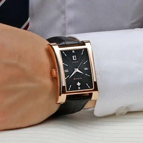 Часы мужские, с кожаным ремешком, водонепроницаемые, 2021
