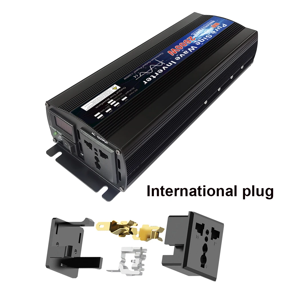 Инвертор немодулированного синусоидального сигнала 12 В 24 110 220 1000 Вт 2000 2600