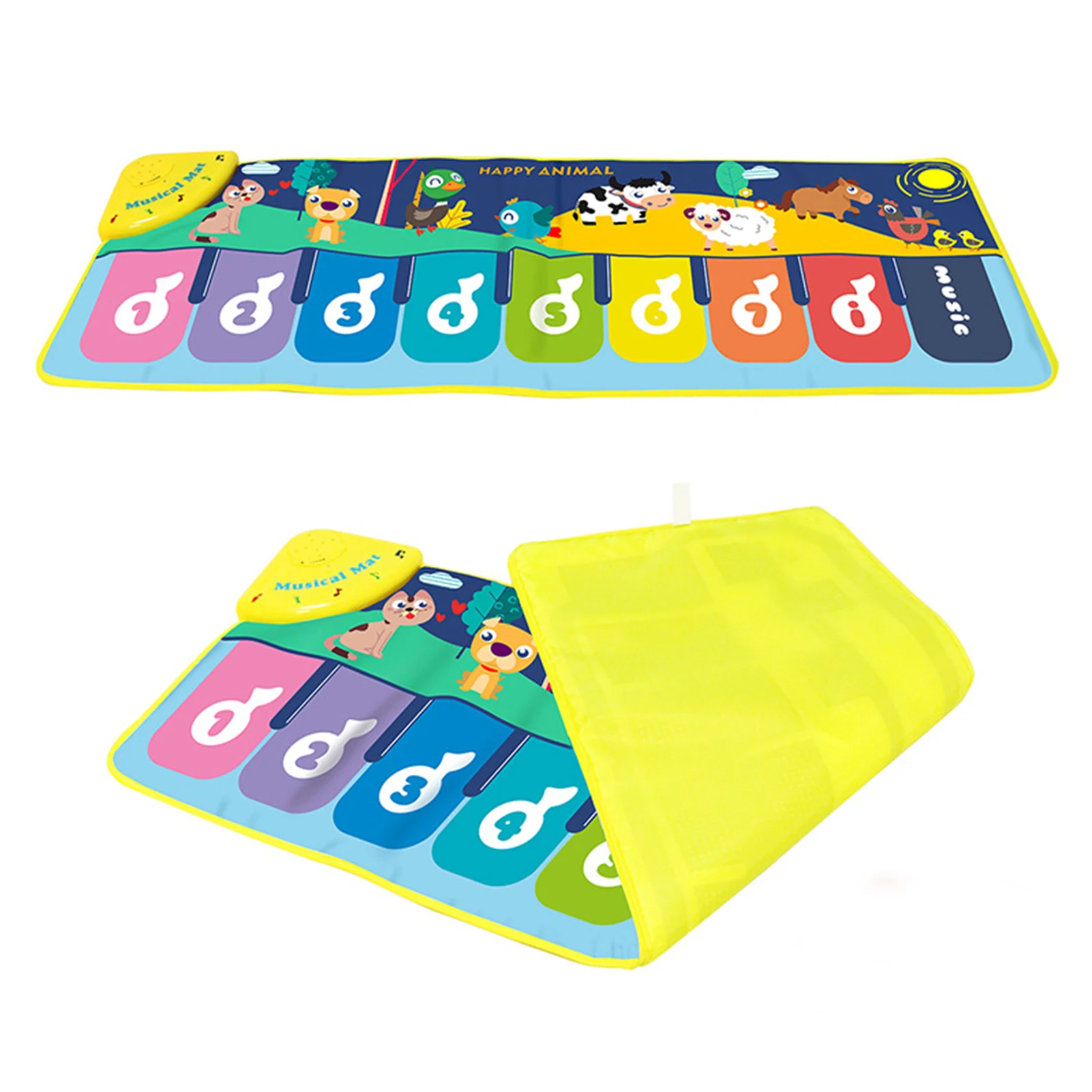 

100*36cm Children's Music Mat 8 Animal Sound Piano Mat Music Carpet Colored Light Early Education Dancing Mat Crawling Mat