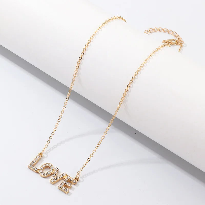 Модное блестящее ожерелье с кулоном в виде сердца из циркония для женщин золотой