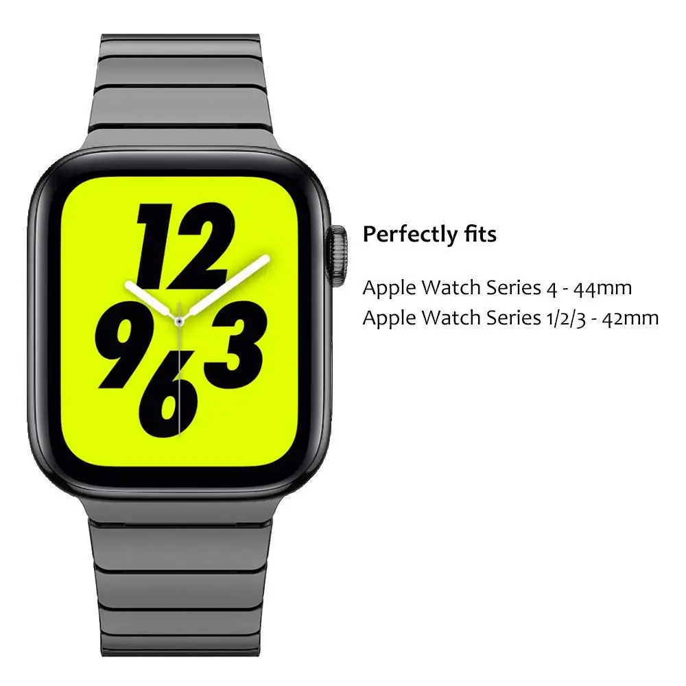 Браслет звеньевой из нержавеющей стали для Apple Watch Series 6 SE 5 4 3 40 мм 44 сменный