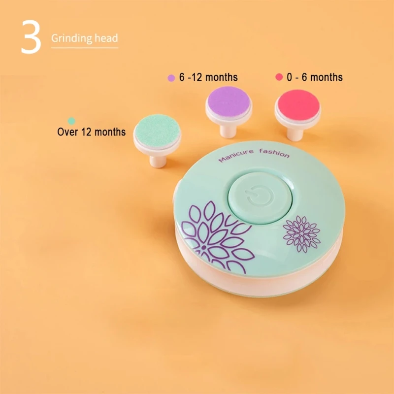 

Infant Nail Care Safe Nail Clipper Cutter Baby Electric Nail Trimmer Kids Nail Polisher Manicure Set 3XUC