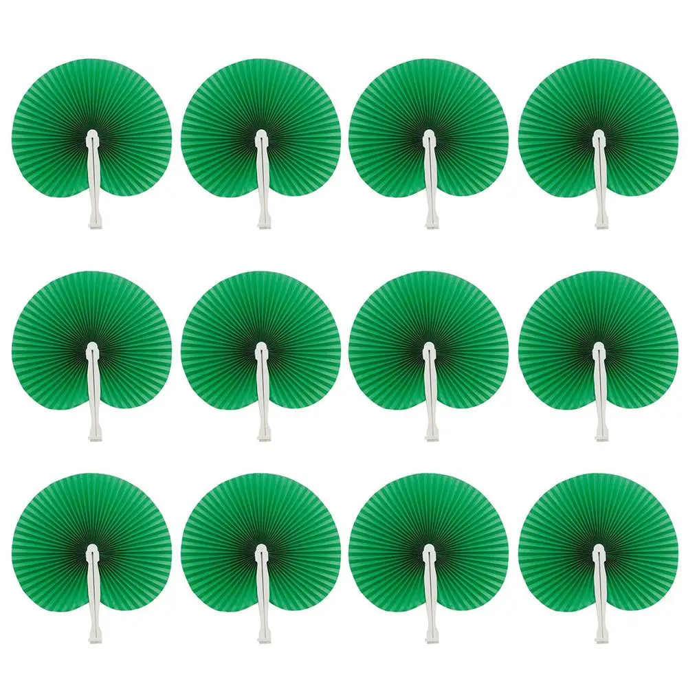 12 белый круговой бумажный вентилятор Складной рекламный маленький круглый