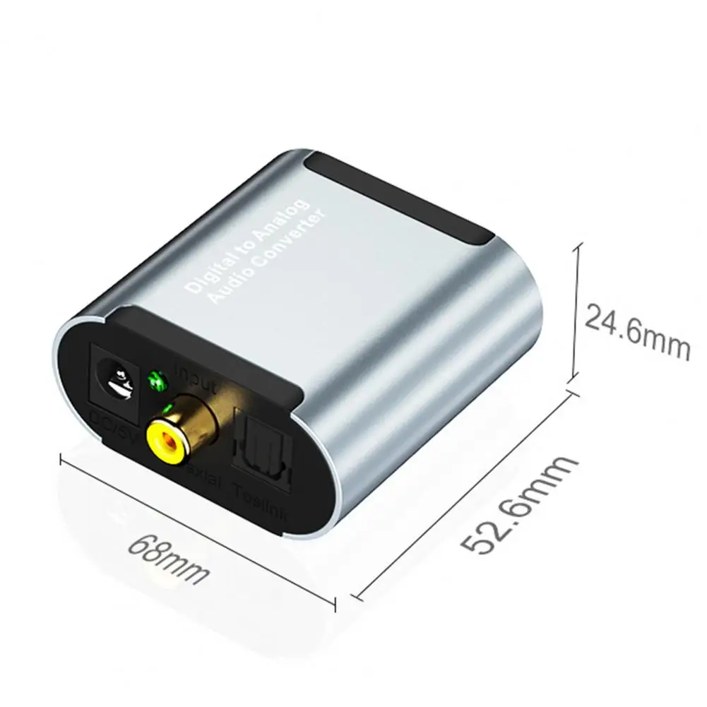 24-битный оптический Coax Toslink цифро-аналоговый преобразователь RCA L/R стерео аудио