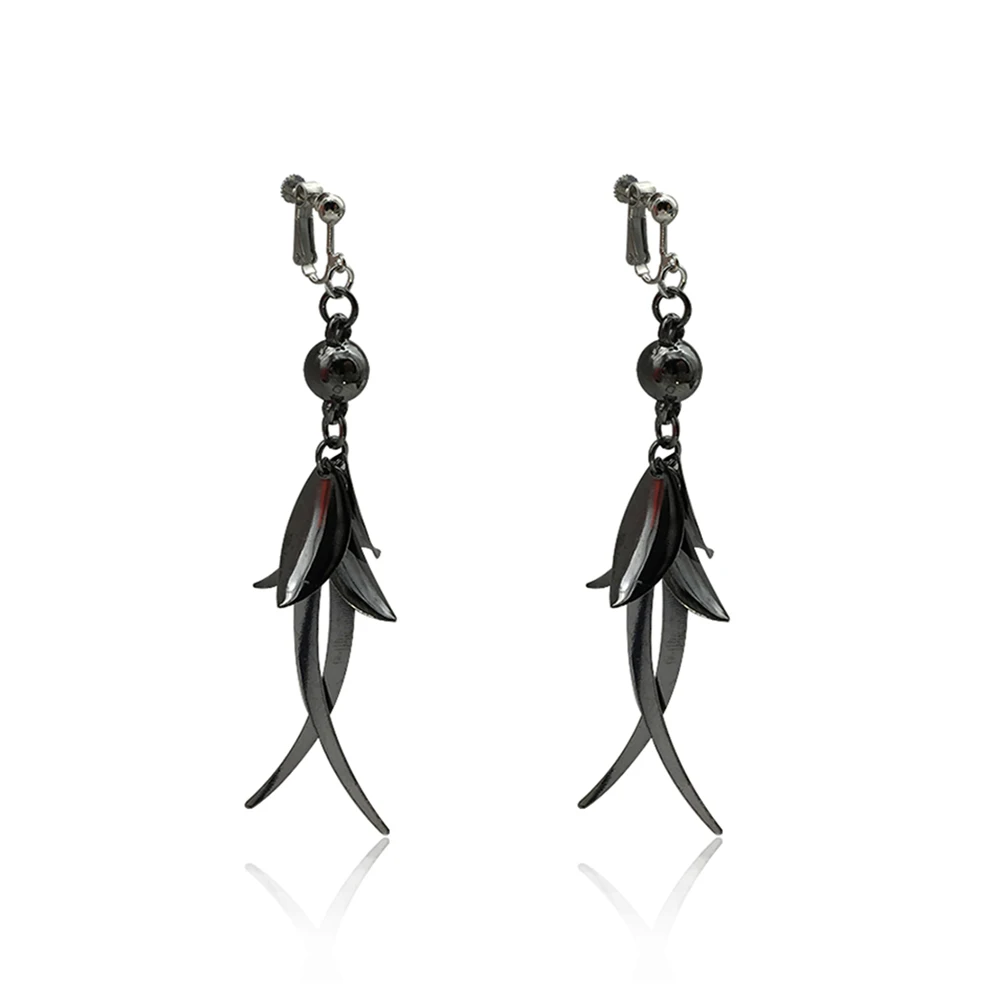 Винтажные элегантные натуральные висячие серьги с блестками для женщин модные