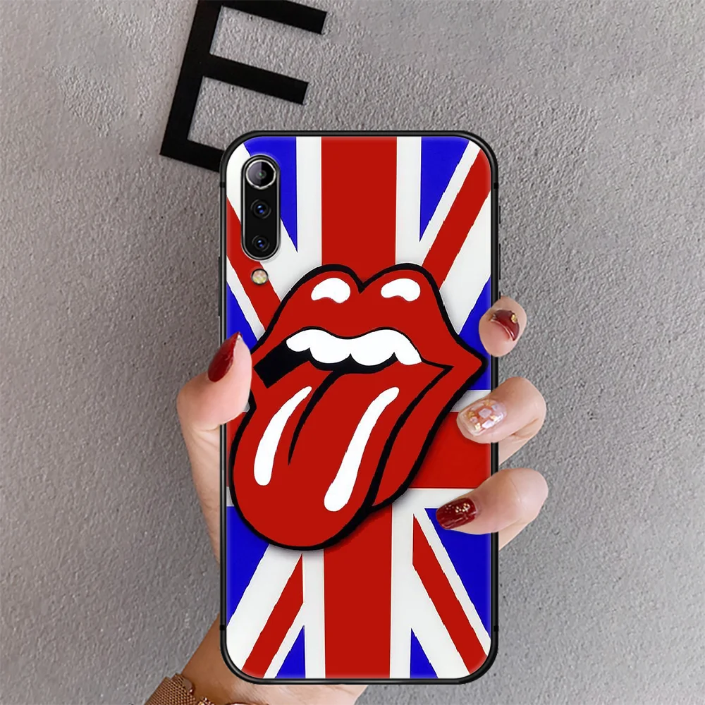 

Sexy Tongue Rolling-Stone Phone Case Cover For Xiaomi Mi Note 8 9 3 9 A2 A3 9T 10 Max Pro Lite Ultra Black Hot Trend 3D Funda