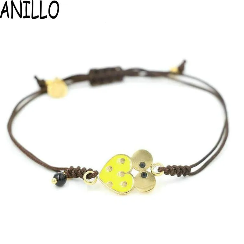 ANILLO для женщин Сова серьги/браслет золотой цвет богемы животных нержавеющая сталь нейлон тканые Шарм регулируемый комплект ювелирных изделий