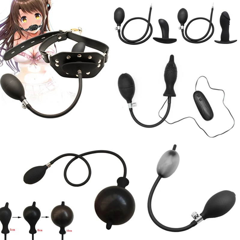 Надувная пробка исходящий анальный расширитель фаллоимитатор Силиконовый