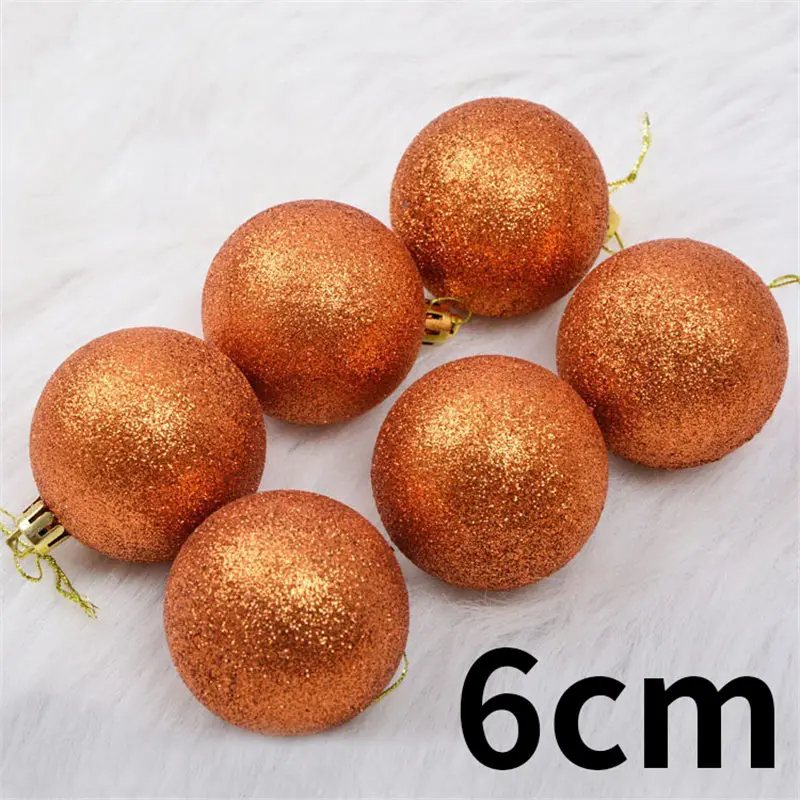 2PD-62609 6 шт./лот, многоцветные пластиковые шары, рождественские елочные украшения, подвесные Подвески, ремесло, год, Рождество, Декор для дома, вечерние украшения, 62603 - Цвет: 2PD-62609