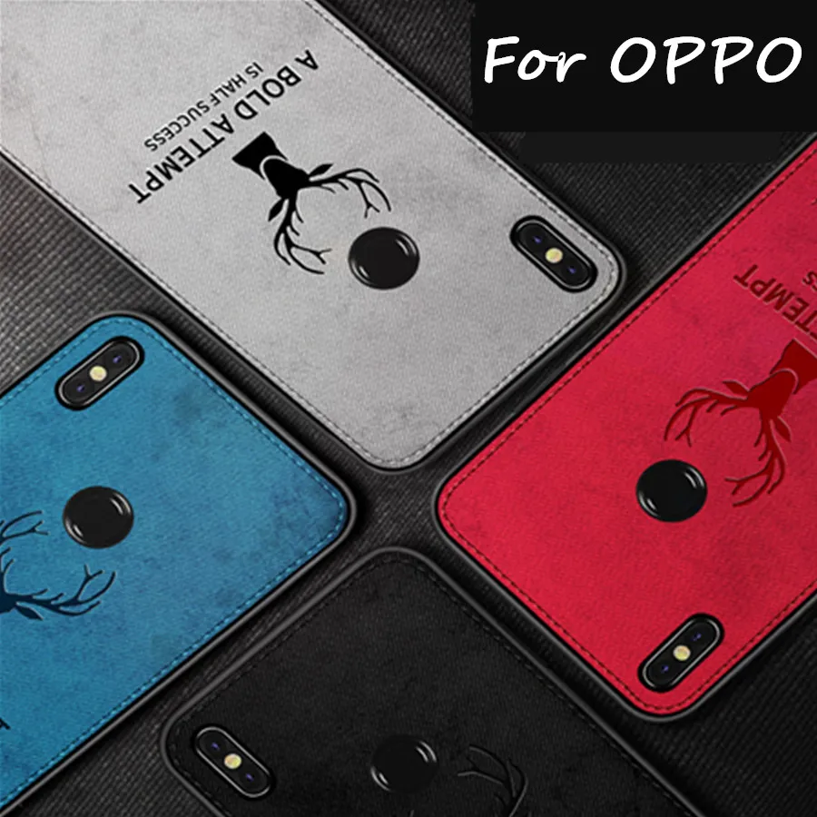 Роскошный тканевый чехол с оленем для Oppo A9 A7X Reno X10 zoom A5 A7 A83 A79 A73 A59 A3 A3s Чехол Мягкий