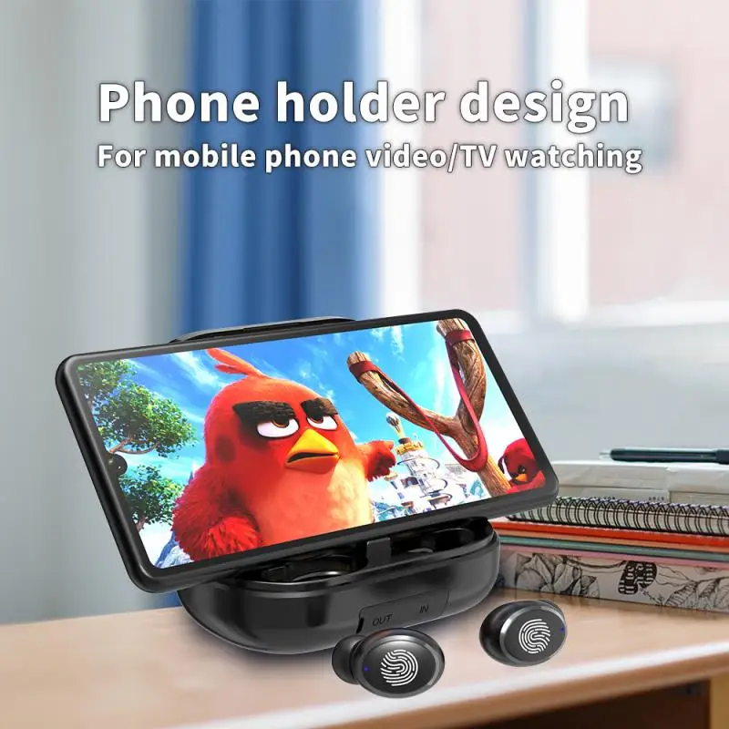 TWS стереонаушники V11 с поддержкой Bluetooth 5 0 и зарядным футляром на 4000 мА · ч|Наушники