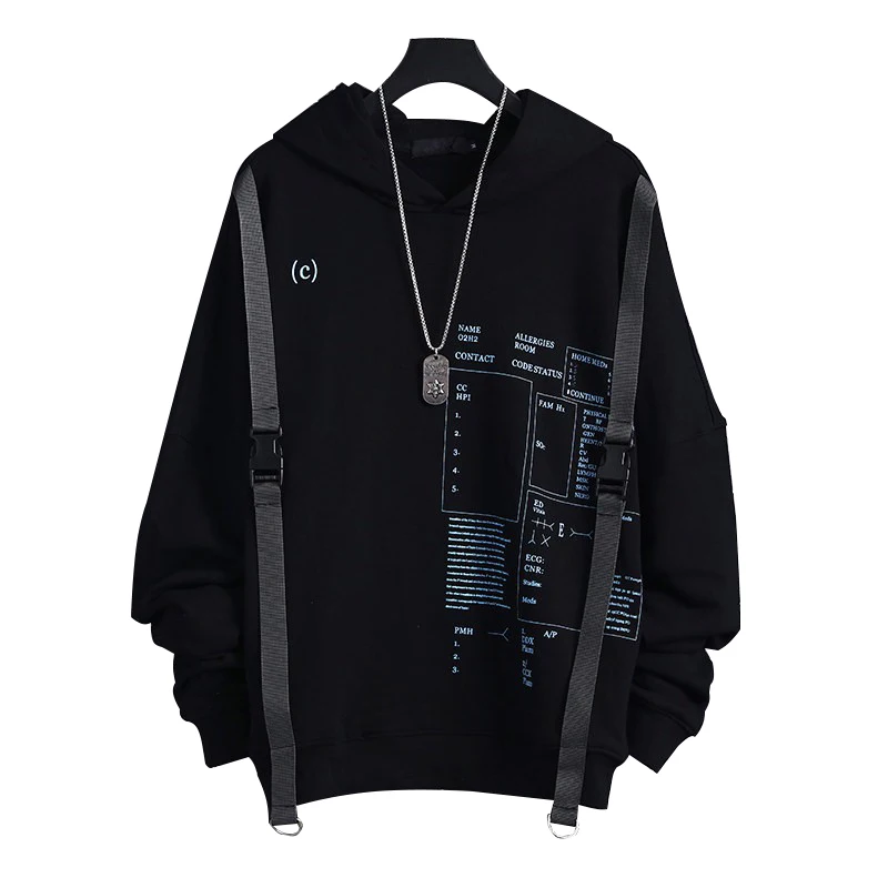 

2021 Autumn Winter Hoodies Sweatshirts Men Sport Letter Casual Streetwear Black Male Pullover