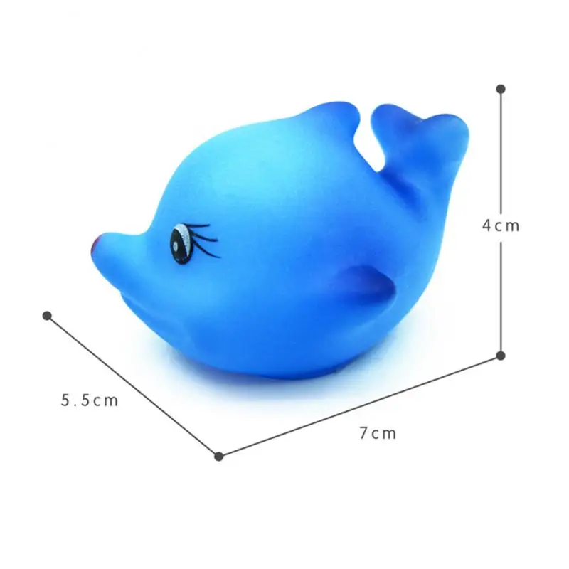 

Cute Animals Swimming Water Toys Colorful Soft Rubber Float Squeeze Sound Squeaky Bathing Toy For Baby Bath Toys Baby Toys Gift