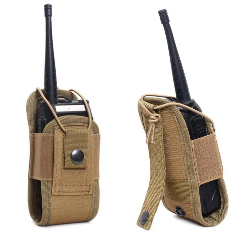 Tactical Molle Radio Pouch Walkie Talkie Pouch Waist Bag Holder Pocket Portable Interphone Holster for Hunting Camping Ourdoor