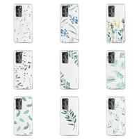 watercolor plants with flowers phone case for huawei p40 p30 p20 mate honor 10i 30 20 i 10 40 8x 9x pro lite transparent cover