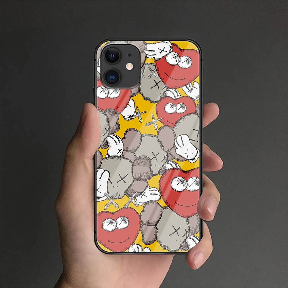 

Super Boys Kaw Phone Tempered Glass Case Cover For IPhone 6 6S 7 8 11 12 X Xr Xs Se 2020 Pro Max Plus Mini Black Tpu Shell Funda