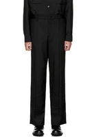 mens casual pants straight pants wide leg pants spring and autumn new black simple fashion youth urban trend suit pants