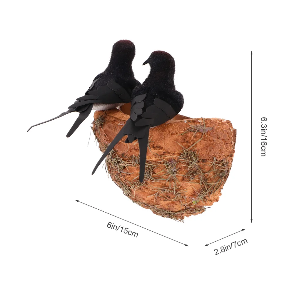 1 Набор декоративных украшений для фотосъемки в виде гнезда Ласточки|Садовые