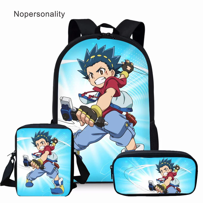 Nopersonality Студенческая сумка из полиэстера Beyblade Burst с мультипликационным рисунком