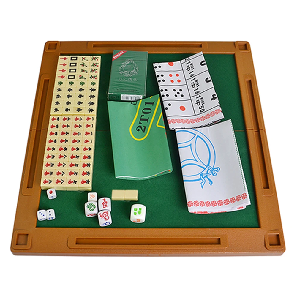 Outdoor Entertainment Folding Mini Mahjong Set Multifunctional Board Game For Travel Family Leisure Time | Спорт и развлечения