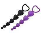 Большой анальный шарик, силиконовая Анальная игрушка, стимуляция точки G, ягодицы, набивные в человеческие игрушки, влюбленные, сексуальная женская 6-бусиновая Анальная пробка, анальные игрушки