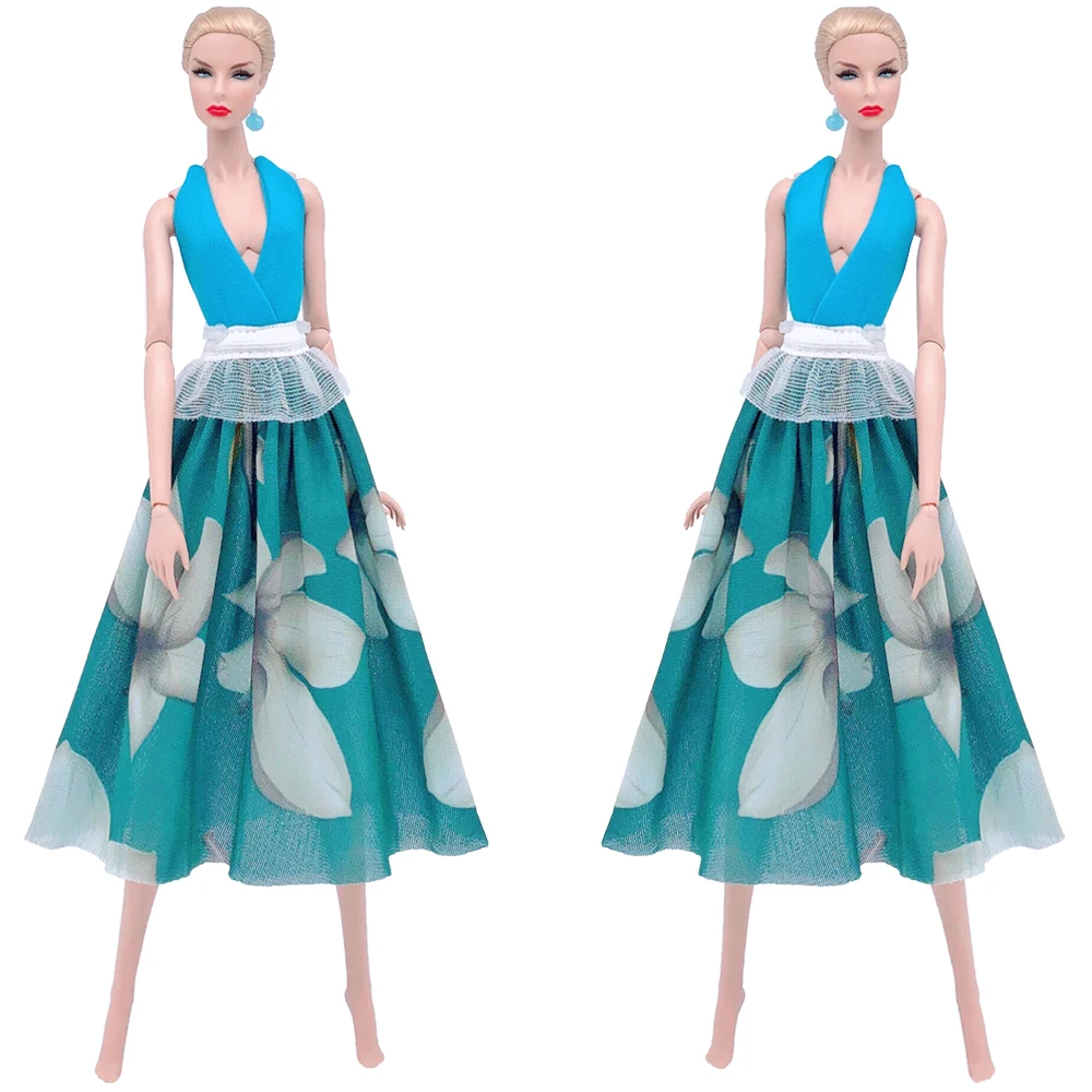 

NK 1 шт. новейший набор кукол благородный синий жилет платье ручной работы модная юбка набор аксессуаров для куклы Барби лучшая девочка подарок игрушка