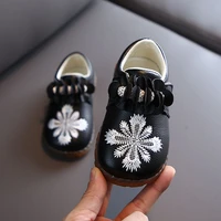 2021 spring new girls princess shoes pearl bling mary janes shoes plaid kids flats child dress shoes baby flower toddlers