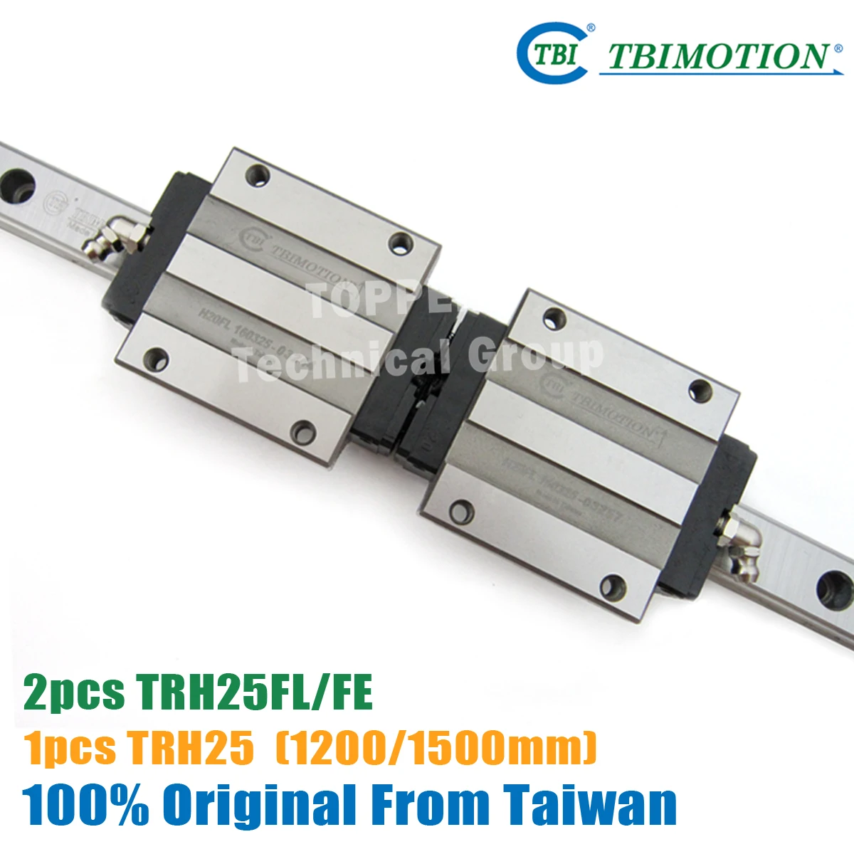 Оригинальный линейный направляющий рельс Taiwan TBI TRH25 1200/1500 мм с блоками слайдов
