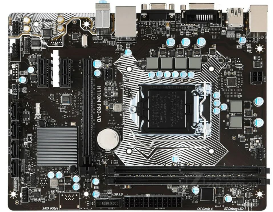 

Материнская плата H110M PRO-VD LGA 1151 DDR4 USB2.0 USB3.1 DVI VGA 32 Гб H110, десктопная материнская плата