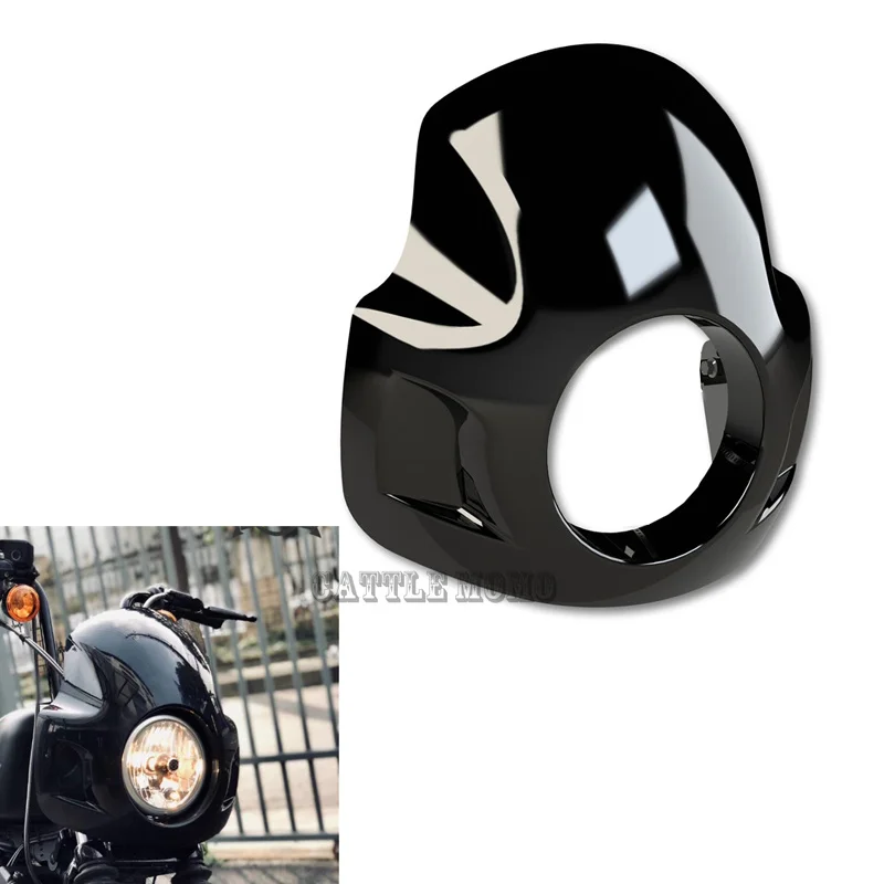 

Обтекатель для мотоциклетной фары ярко-черного цвета, 5,75 дюйма, чехол для фары Harley Sportster Iron XL 883 1200 X48 Forty Eight