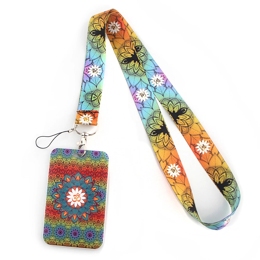 Брелок LT48 с бабочкой подсолнухом йогой держателем для удостоверения личности