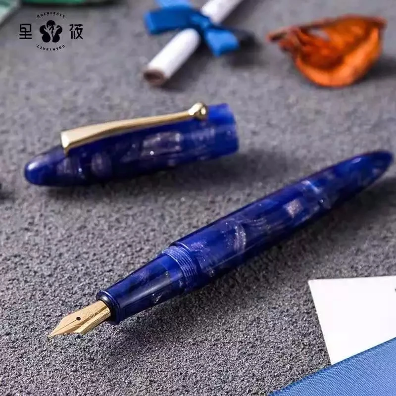 

Перьевая ручка LIY Times, каучуковая ручка с чернилами EF/Fine Nib, конвертер наполнителей, канцелярские принадлежности, офисные школьные письменны...