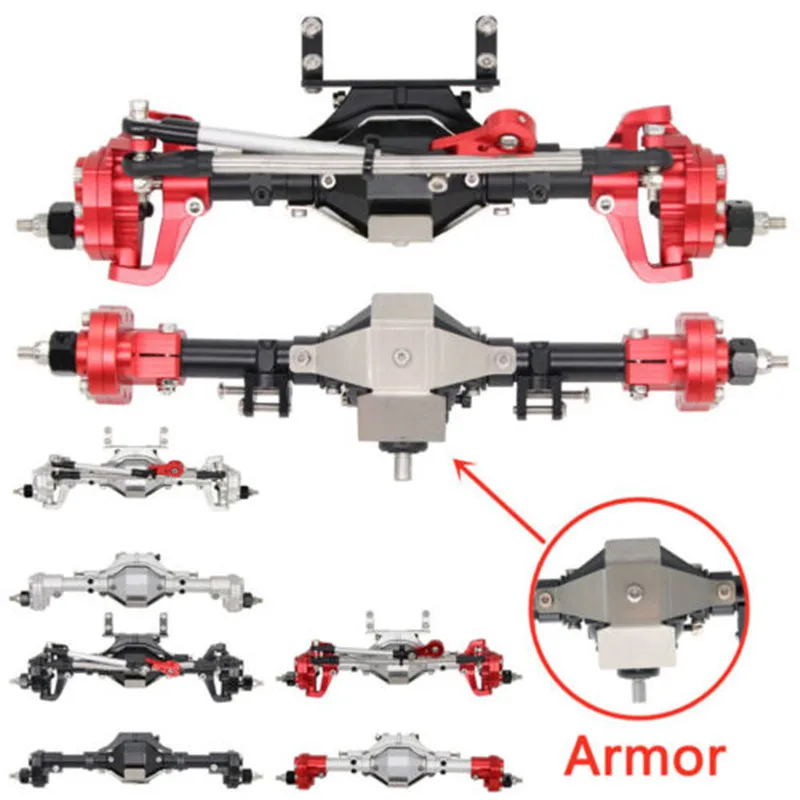 

SCX10 Алюминиевый CNC анодированный Полный Передний Задний портальный мост для 1/10 RC Гусеничный автомобиль Axial SCX10 II 90046 90047 обновленные детали