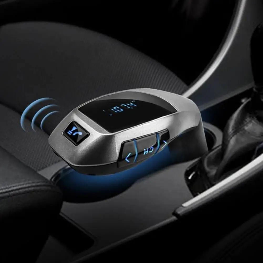 FM передатчик Mp3 плеер USB громкой связи Bluetooth гарнитура для Беспроводной работы при