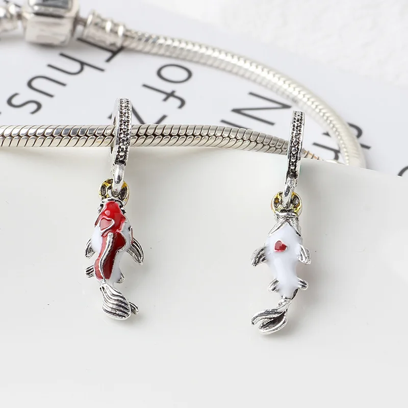 Подвеска Пандора из красного карпа оригинальный браслет сделай сам для