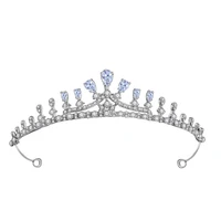 gs11540 fashion jewery zircon bridal wedding crown tiara alloy rhinestone princess wedding accessories hair decoration for bride