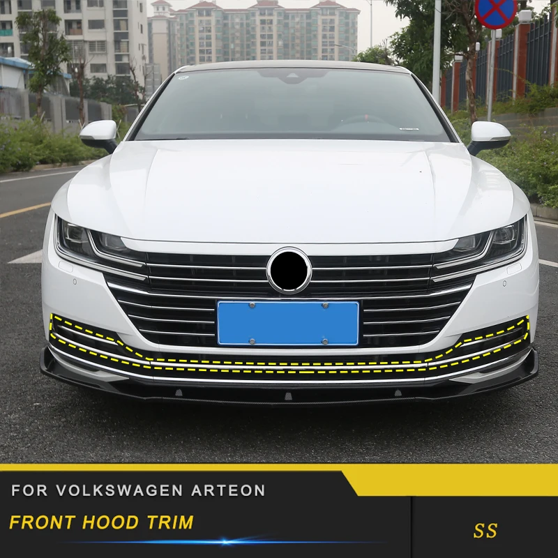 Для VW Volkswagen Arteon автомобильный Стайлинг Передняя декоративная решетка хромированная накладка рамка наклейка внешние аксессуары