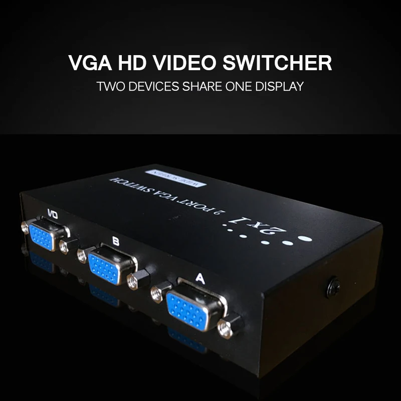 2 в 1 выход Mini Port VGA Селектор для VGA/SVGA ручной селектор переключатель сплиттер ЖК