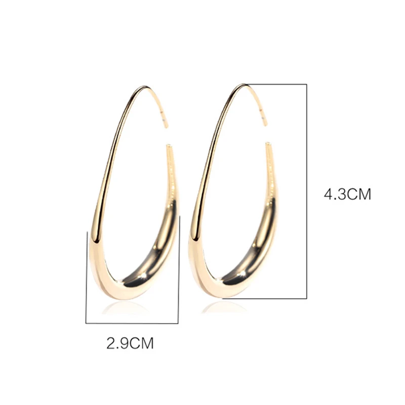 

Big Hoop Exaggerated Earrings Large Circle Earring Charming Trendy Statement Ear Jewelry For Women