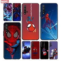 marvel spider man for huawei honor 10 20 30 10i 20i 30i 10x v20 v30 20s 30s 30i x10 pro lite black silicone soft phone case
