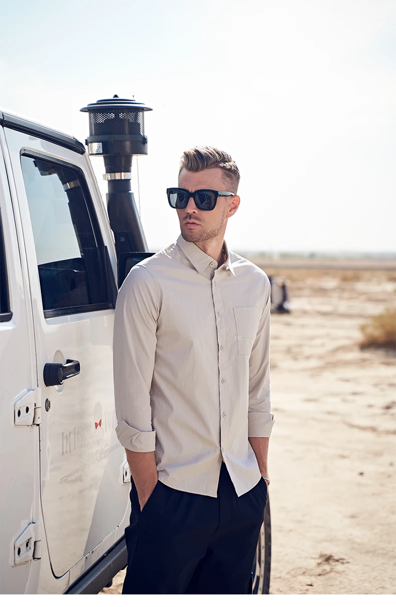Enjeolon, Осень-зима, мужские повседневные рубашки, Camisa Masculina, длинный рукав, отложной воротник, рубашка, модная одежда, CX2541-1
