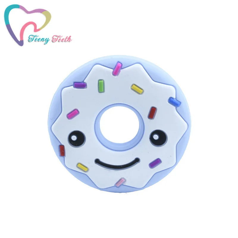Teeny Teeth 1 PC Cartoon Smile Donut Silicone Baby Teether Nursing Accessories Pendant Jewelry Toddler Teething Toys | Украшения и