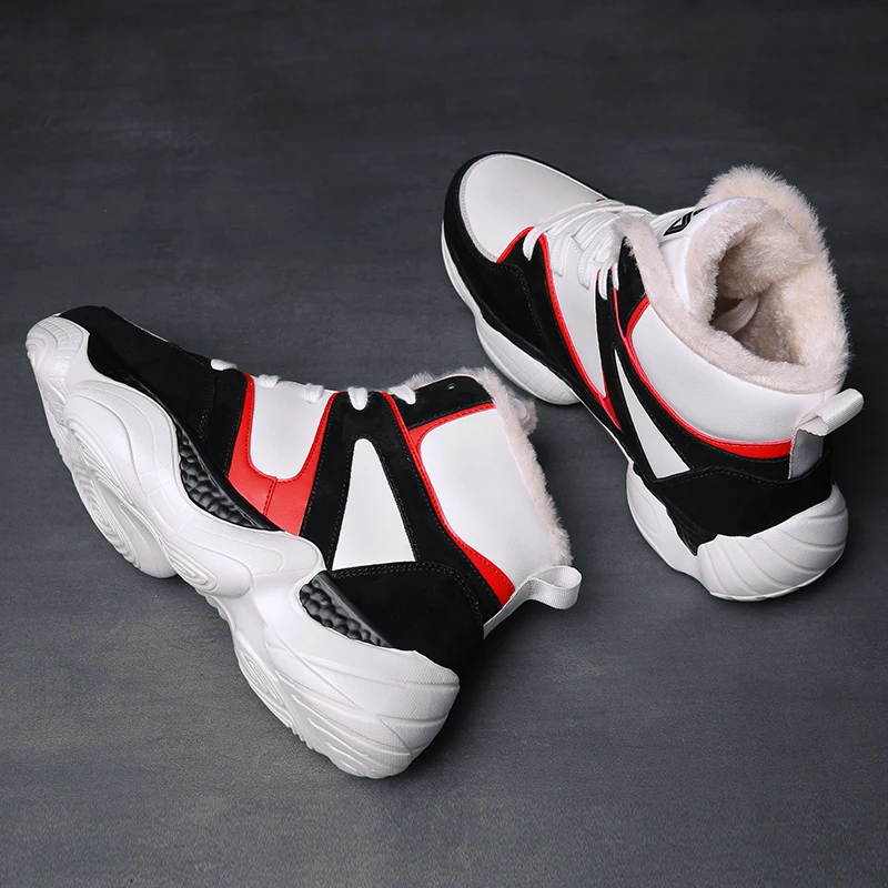 Men Boots Men Winter Super Warm Snow Boots Fur Plush High Top Ankle Boots Waterproof Sneakers Work Shoes Men Botas krasovki