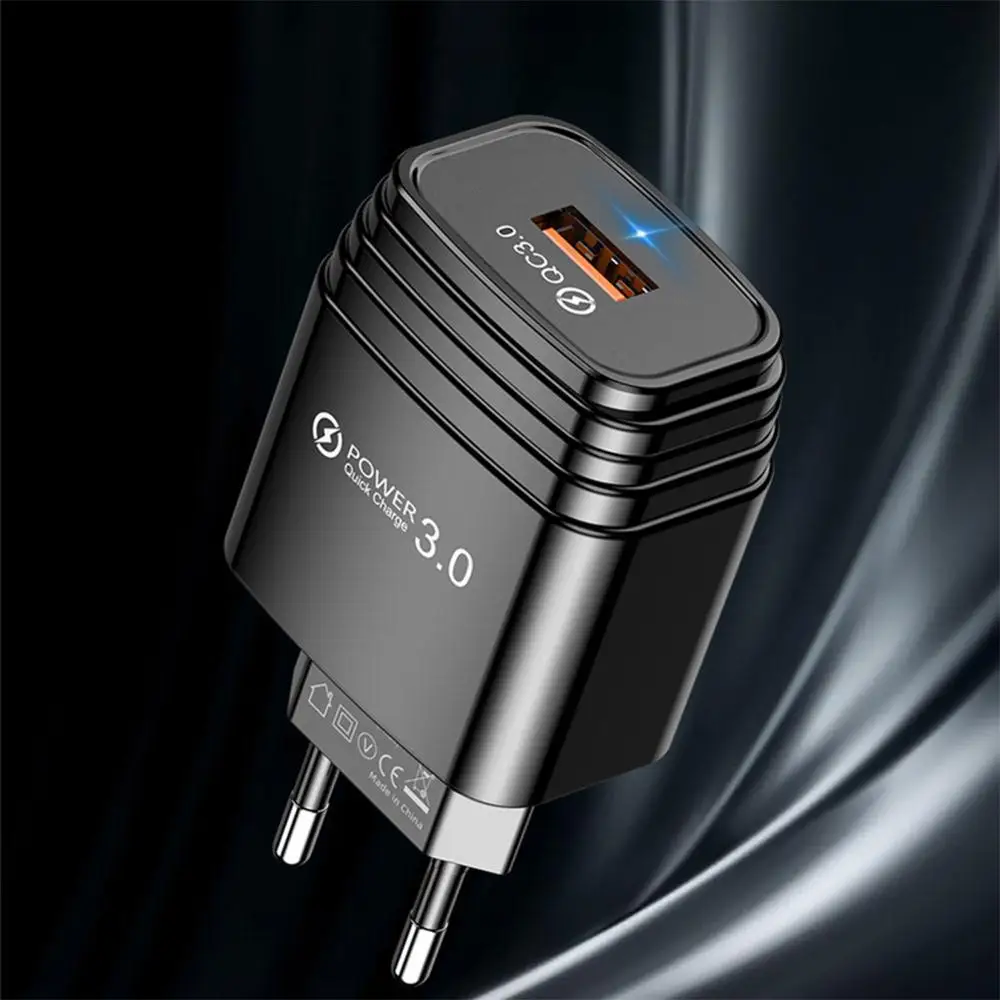 

18W QC3.0 Fast Wall Charger For Mobile Phone USB Adapter Quick Charging Qualcomm Qucik Charge 3.0 Mini Travel Charger