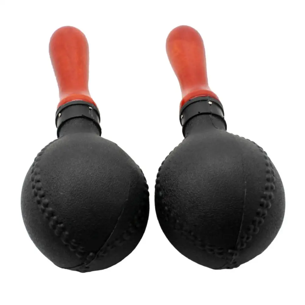 2 шт. Пластик погремушка песком мяч музыкальный инструмент ручки Маракасы