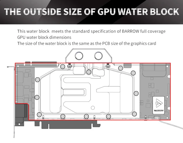 Курган BS-AMD5700XT-PA, полное покрытие Графика карты водяного охлаждения блока для AMD основатель Edition Radeon RX5700XT/RX5700