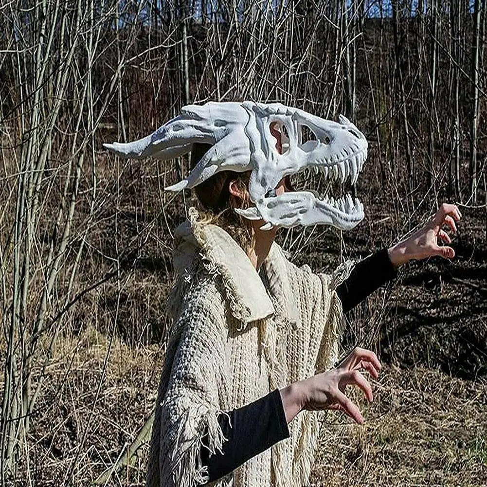 Новая маска дракона с подвижной челюстью Дино движущийся динозавр декор декорация для вечеринки на Хэллоуин Косплей T2F9.