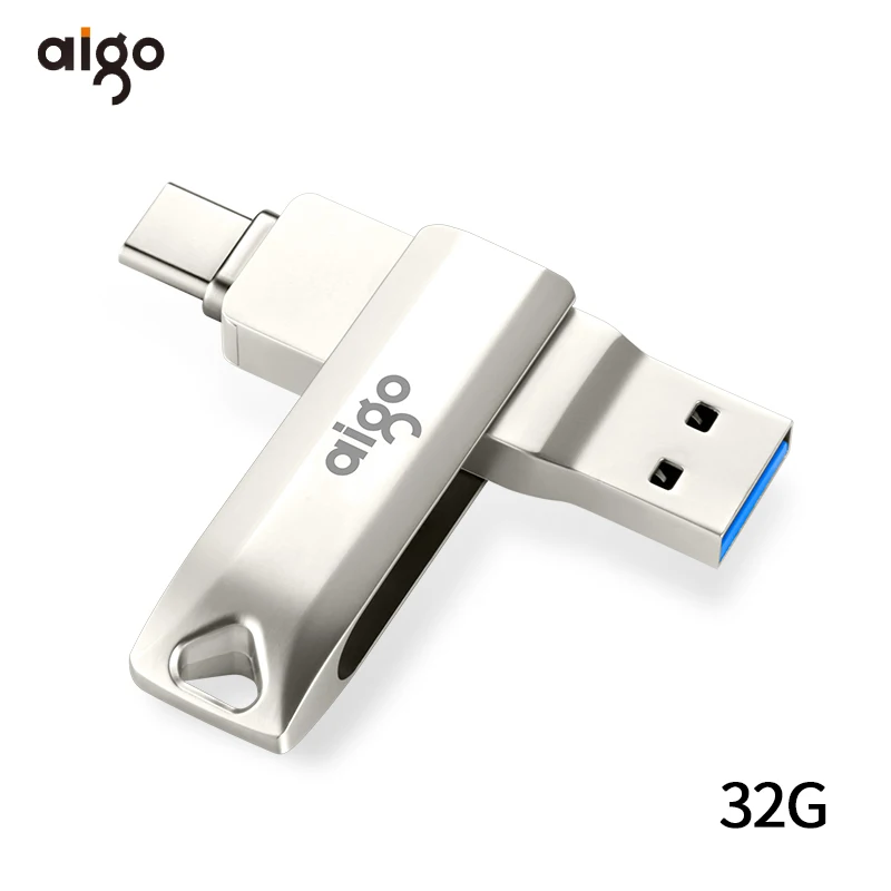Флеш накопитель Aigo usb 3 1 OTG для Android высокоскоростной флеш с вращением на 360 ° type C