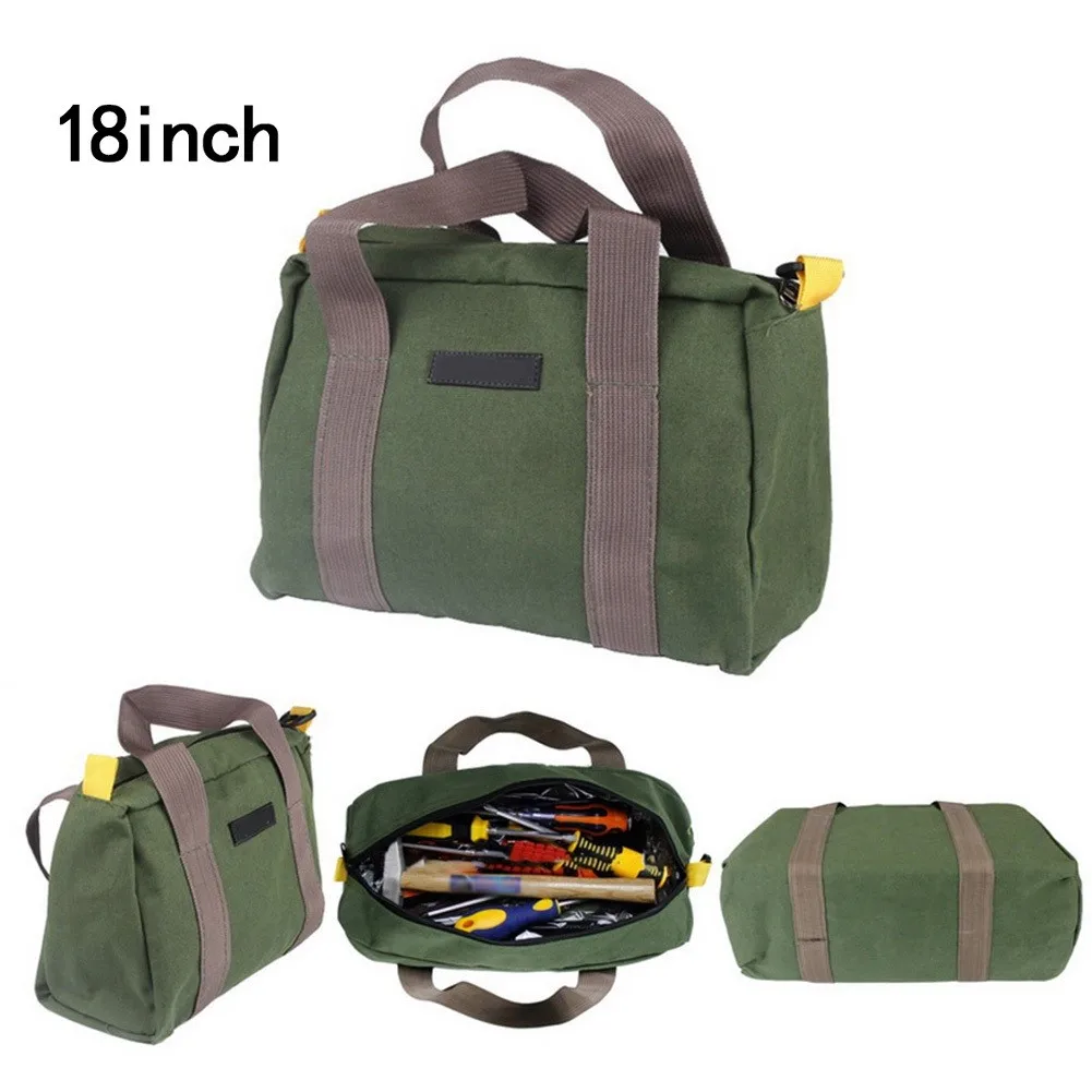 

18inch Hand Tool Bag Thick Canvas Bag For Small Tools Screwdriver Wrench Tweezers Drill Bit Organizer Bag Waterproof Pouch